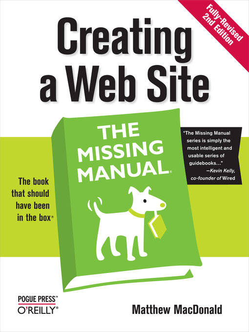 Title details for Creating a Web Site:  the Missing Manual by Matthew MacDonald - Available
